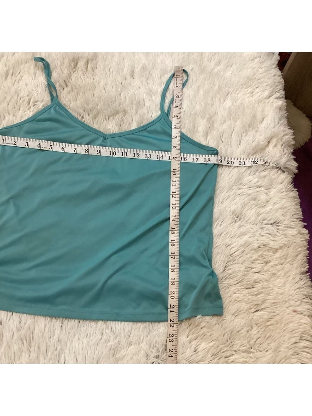 Liz Claiborne Woman’s XL blouse with matching cami tealish green with bl… - Picture 2 of 15